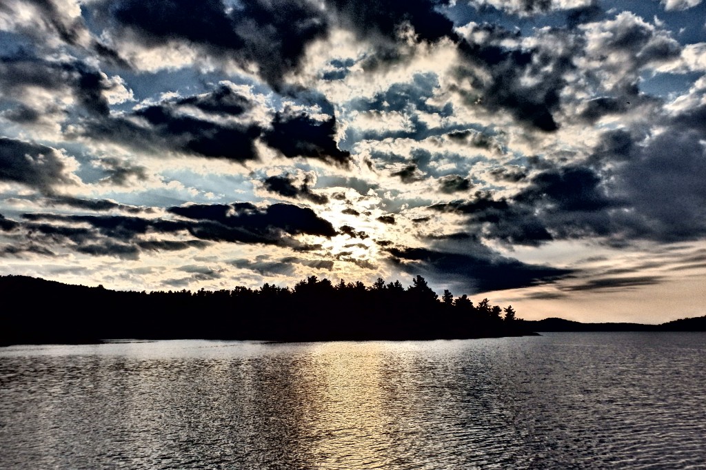 Sunrise over Covered Portage Cove.