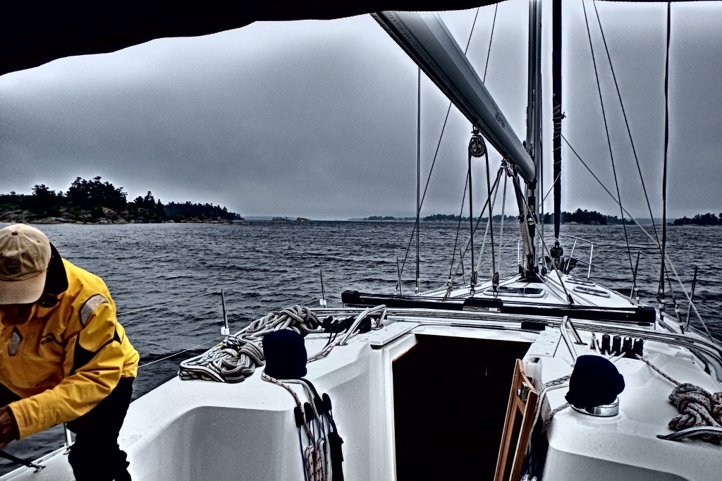 Making our way out of the bay towards the big lake. 