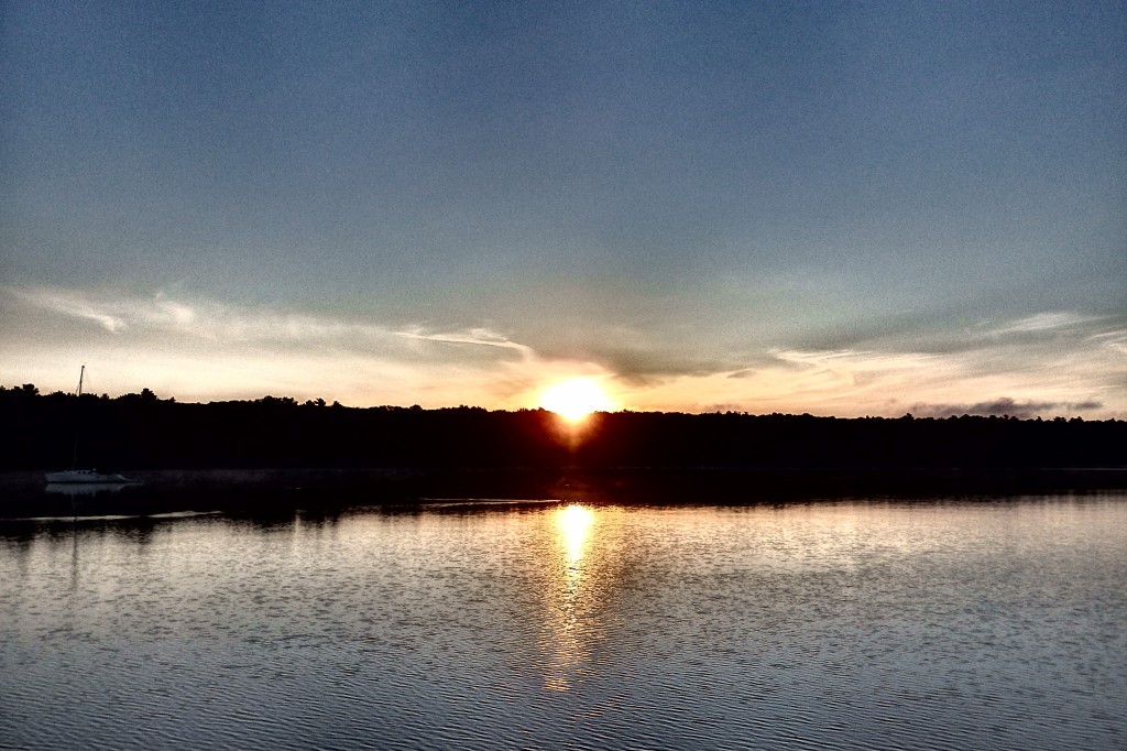 Sun rise over Kilcoursie Bay.